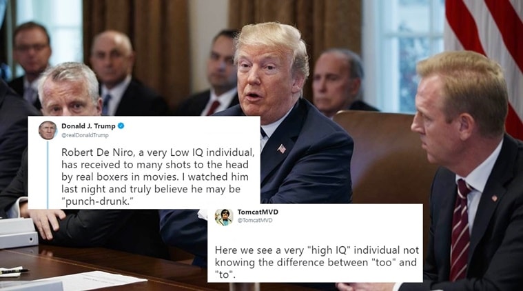 Trump Calls Robert De Niro A ‘low Iq Individual On Twitter Netizens Point Out The Irony The 