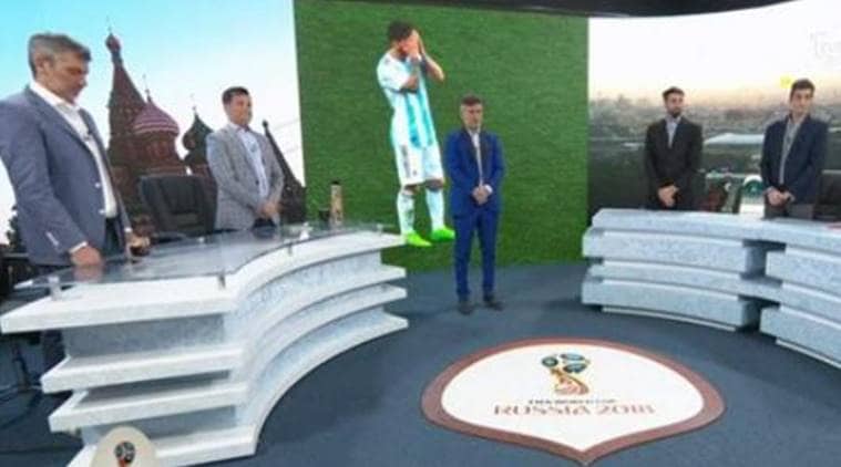 TyC Sports presenters in Moscow for the World Cup