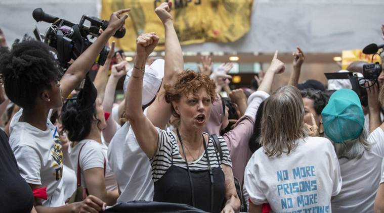 Image result for 600 women arrested against immigration policy of US President in Washington DC