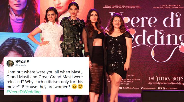 Veere Di Wedding' Twitter talk: 'Never heard abuses in films before?'  Tweeple debate the 'sexist' criticism | Trending News - The Indian Express