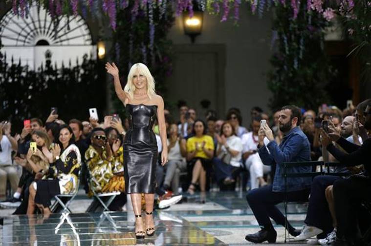 Versace fashion show, Versace summer spring collection, Versace 2019 men's collection, Versace latest men collection, Kendall Jenner Versace, Bella Hadid Versace, indian express, indian express news