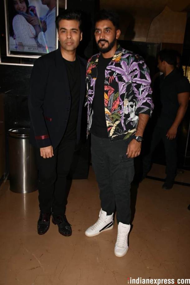 shashank khaitaan with karan johar at the trailer launch