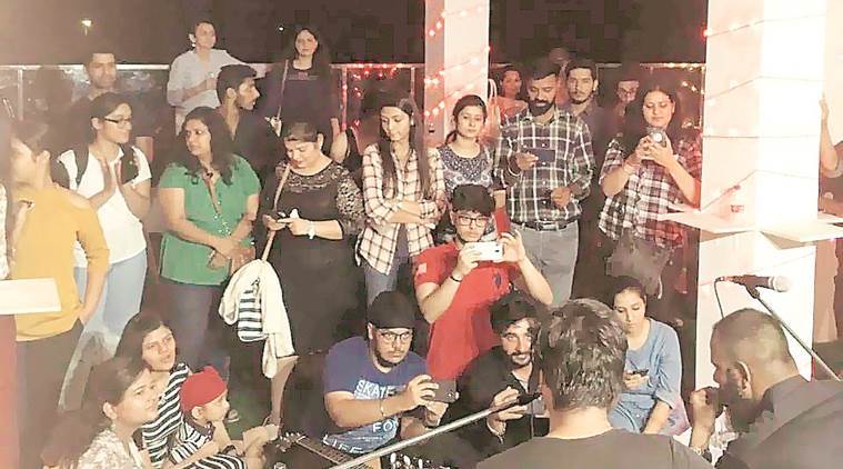 At the Fete de la Musique in Chandigarh on Thursday. (Express photo)