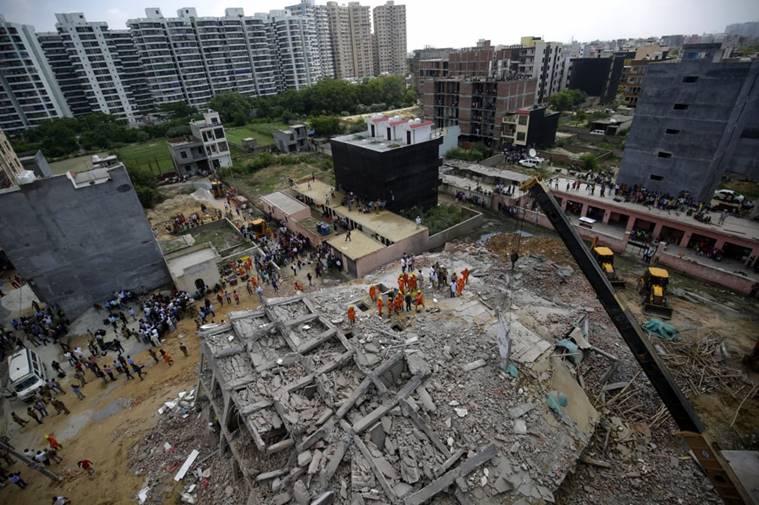 Greater Noida Building Collapse: Several People Buried, Nine Bodies ...