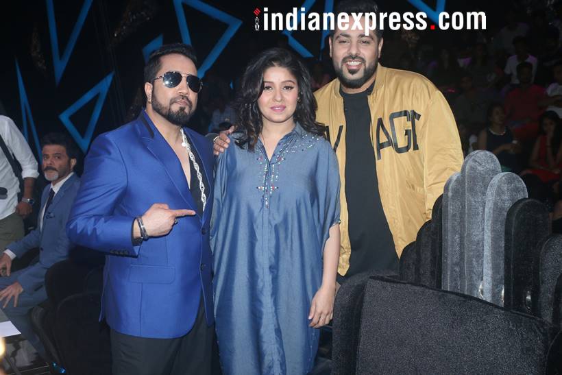mika singh, sunidhi chauhan and badshah
