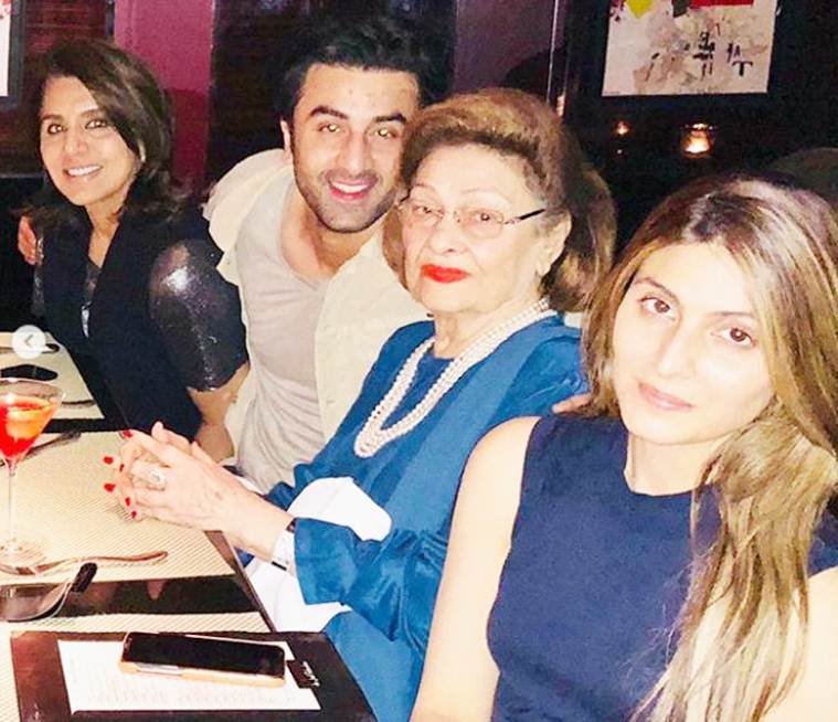 ranbir kapoor at neetu singh birthday