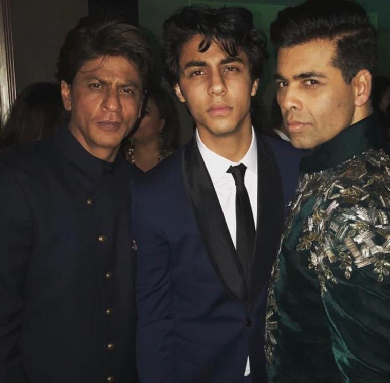 karan johar aryan khan and shah rukh khan