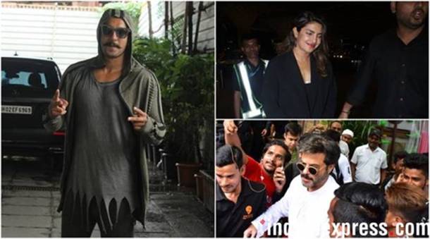 ranveer singh, priyanka chopra and others in mumbai