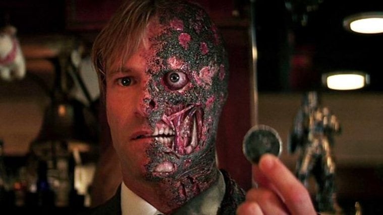 aaron ekchart as harvey dent in the dark knight
