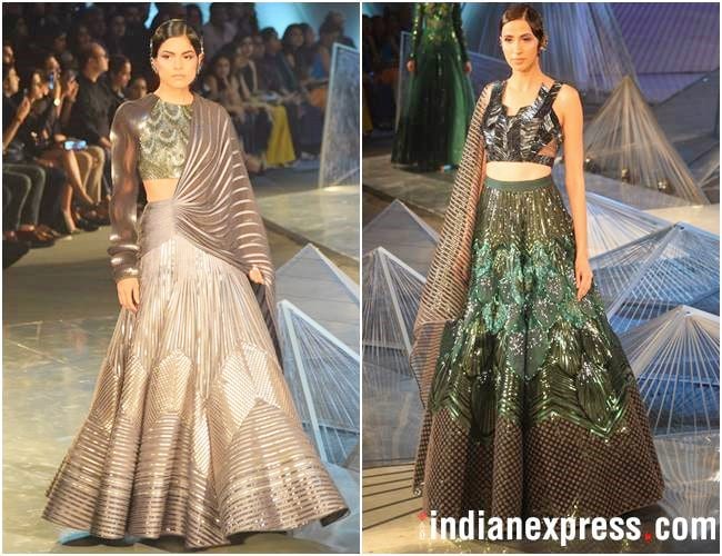 Shilpa Shetty, india couture week 2018, Shilpa Shetty india couture week 2018, Amit Aggarwal, Shilpa Shetty Amit Aggarwal, Shilpa Shetty ICW 2018, Shilpa Shetty metallic sari, amit aggarwal latest collection, amit aggarwal crystalis, celeb fashion, bollywood fashion, indian express, indian express news