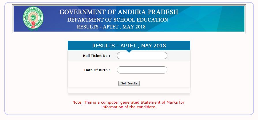 APTET result, aptet 2018