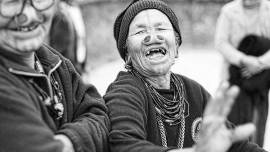 India photo book black-and-white portrait