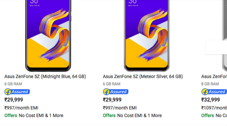 Asus ZenFone 5Z Price flipkart