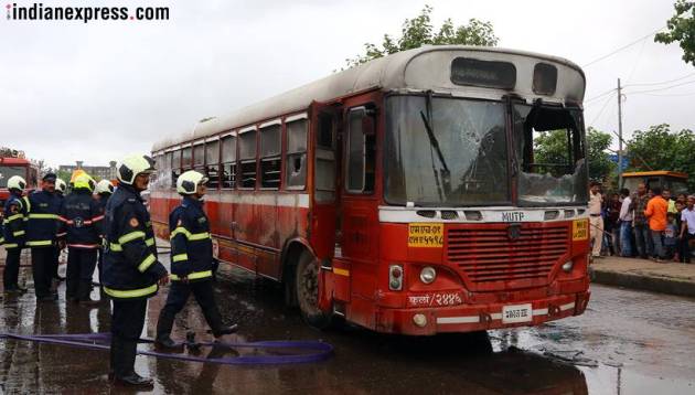This is the violence that led to Maratha outfits withdrawing quota stir
