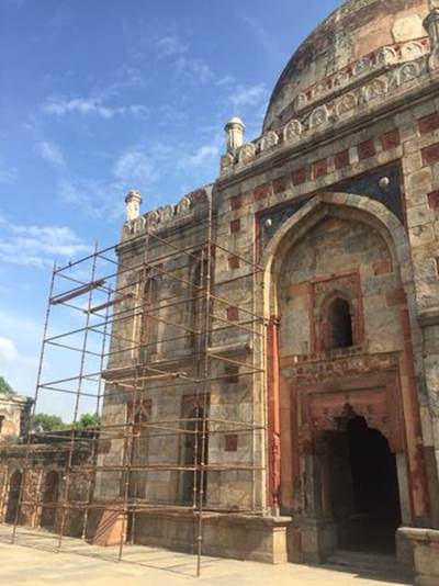 Five years on, restoration work resumes at two monuments inside Lodhi Gardens