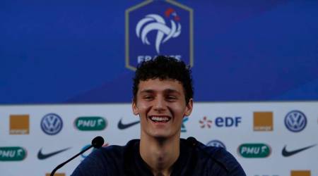 Soccer Football - World Cup - France News Conference - France Training Camp, Istra, Russia - July 8, 2018 France's Benjamin Pavard during news conference. REUTERS/Sergei Karpukhin