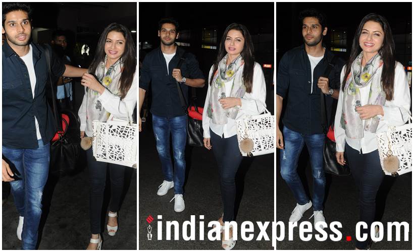 Bhagyashree with son