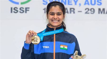 Manu Bhaker, Manu Bhaker India, Manu Bhaker news, Manu Bhaker updates, Asian Games 2018, sports news, Indian Express