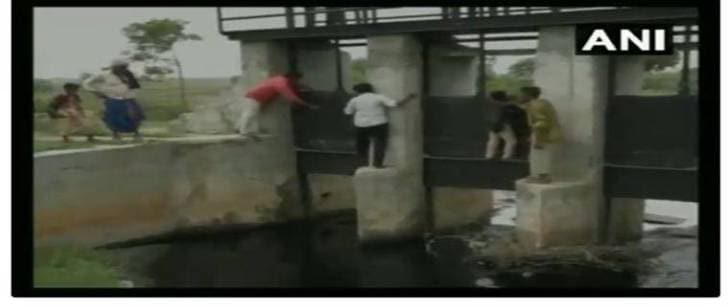 gujarat schools, broken bridge, india education