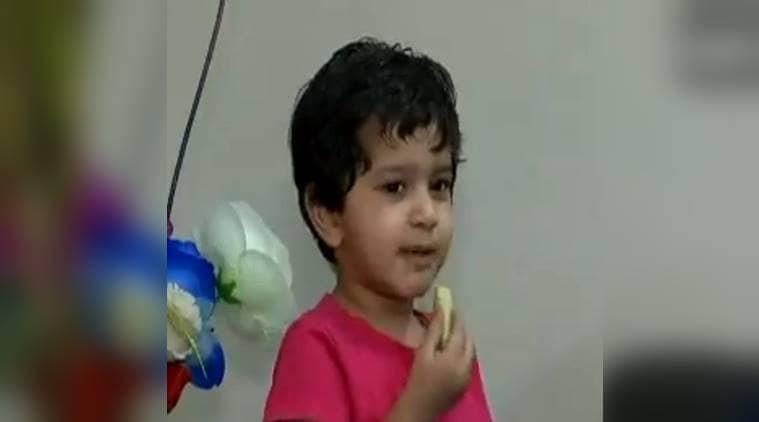 2-year-old Panchkula recites states, Amayra Gulati recites indian states, all indian states in less than a minute, child viral video, child setting record video, indian express, indian express news