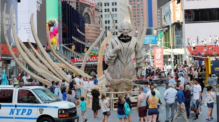 Times Square, climate change, Manhattan Times Square, American conceptual artist Mel Chin, Mel Chin