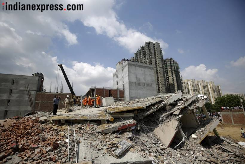 Greater Noida Building Collapse: Several People Buried, Nine Bodies ...