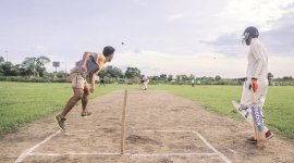 The match was organised at Yamuna Khadar, 3 km from Trilokpuri. (Express photo/Abhinav Saha)