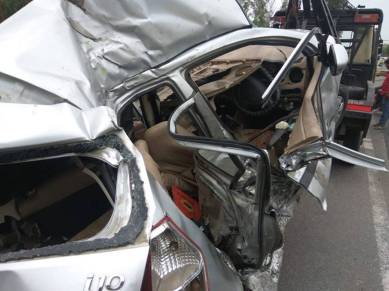 Delhi: Man, grandmother dead as their car is crushed between 2 buses