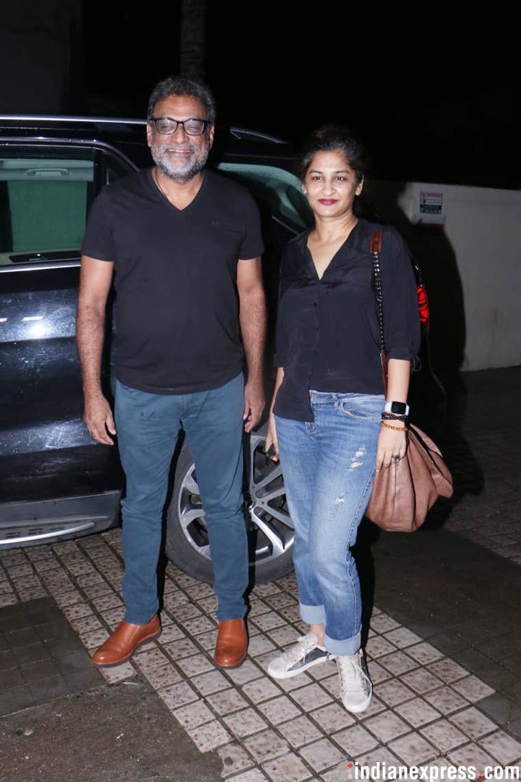 Gauri Shinde and R Balki at dhadak screening