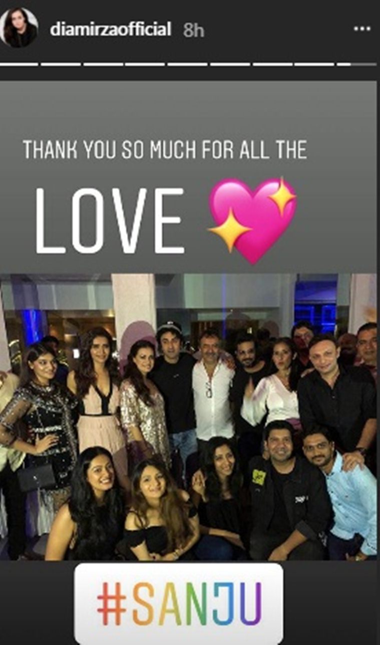 sanju success party photos 