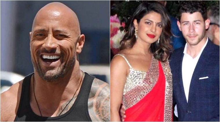   dwayne johnson on priyanka chopra and nick jonas 