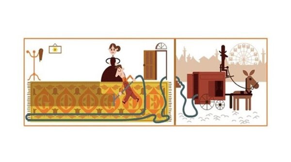 google doodle, hubert cecil booth, vacuum cleaner, what is google doodle today, vacuum cleaner inventor, british engineer, google doodle artist, india trends, world trends, indian express