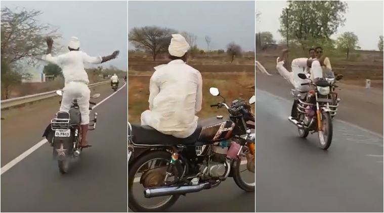 WATCH: Old man performs crazy stunts on bike | Trending News,The Indian  Express
