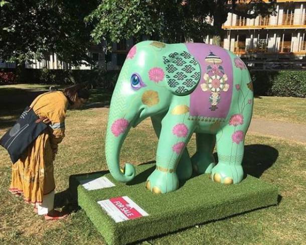 Elephant day parade, Elephant day parade london, indian elephants, Gaurav Gupta elephant, Good Earth elephant, J J Valaya, indian express, indian express news