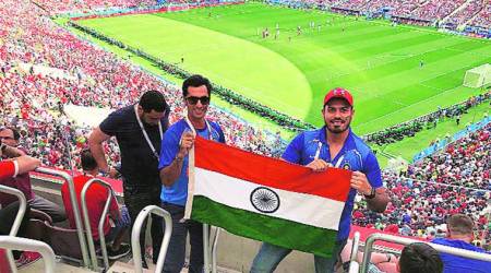 FIFA World Cup: Waving Tricolour in Russia, two Chandigarh fans cheered for Ronaldo and Messi