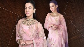 gauhar khan, gauhar khan pink churidar, gauhar khan instagram, gauhar khan latest picture, indian express, indian express news