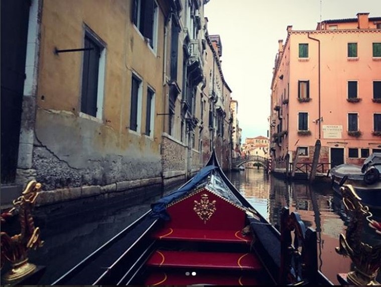 Alexis Ohanian and Serena Williams during the trip to Venice