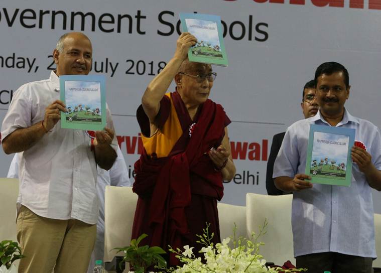 "Education is our topmost priorities," Arvind Kejriwal said. (Express photo by Amit Mehra)