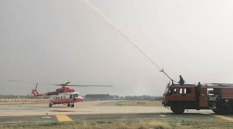 heli taxi, shimla, helicopter taxi, chandigarh shimla route, himachal news, indian express
