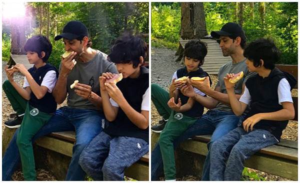 Hrithik Roshan and his sons 