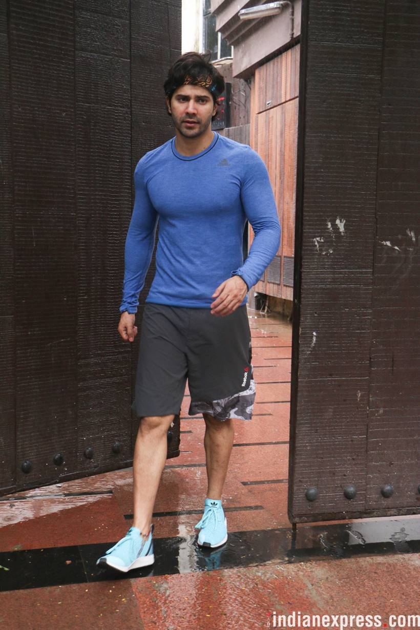 varun dhawan at the gym