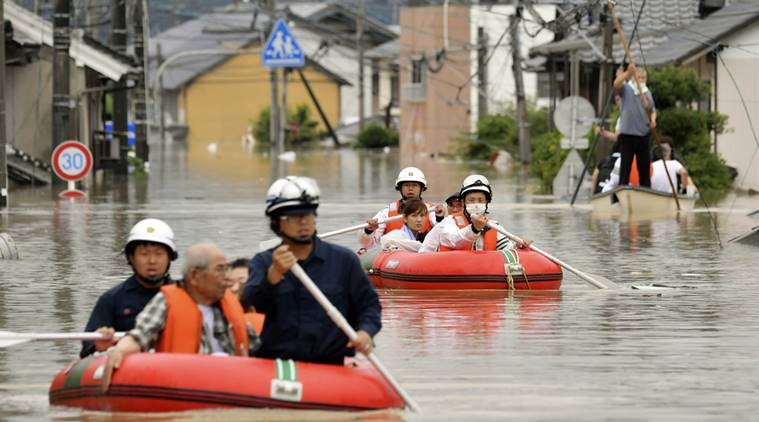 Japan, Japan rain, rain in southern japan, Kyushu Island, Shikoku islands, rain in japan, japan news, indianexpress, latest news