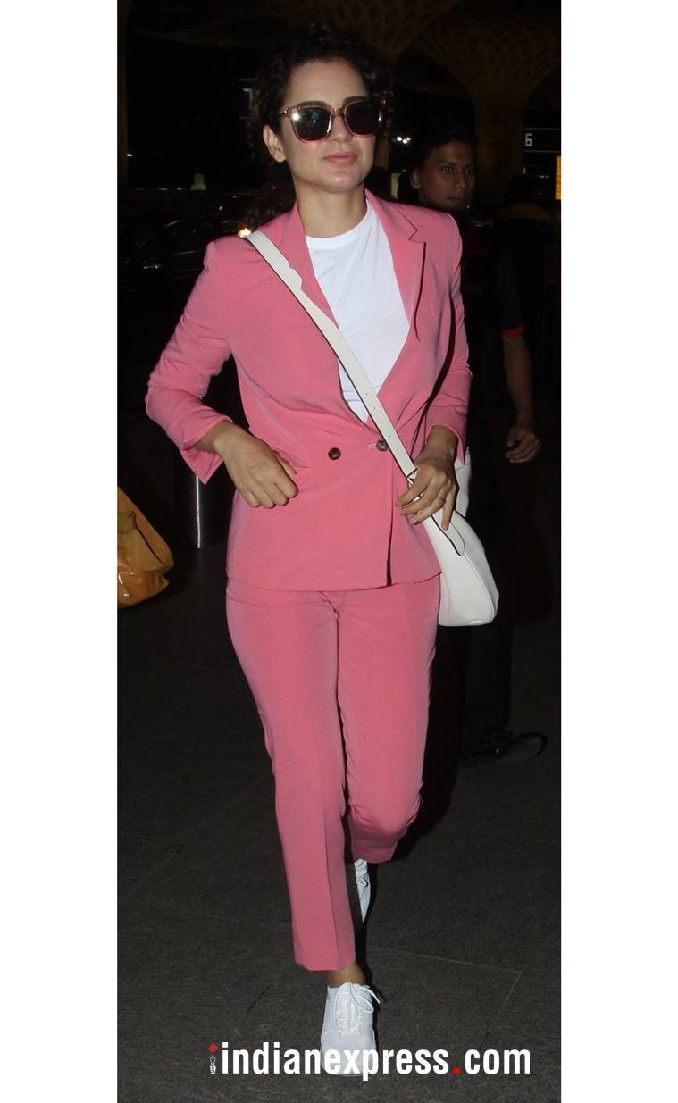 Kangana Ranaut's pantsuit has us convinced to go with the serene hues of  baby pink this season