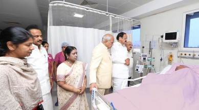 DMK supremo Karunanidhi was admitted in the hospital following a dip in his blood pressure last month.