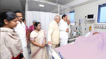 DMK supremo Karunanidhi was admitted in the hospital following a dip in his blood pressure last month.
