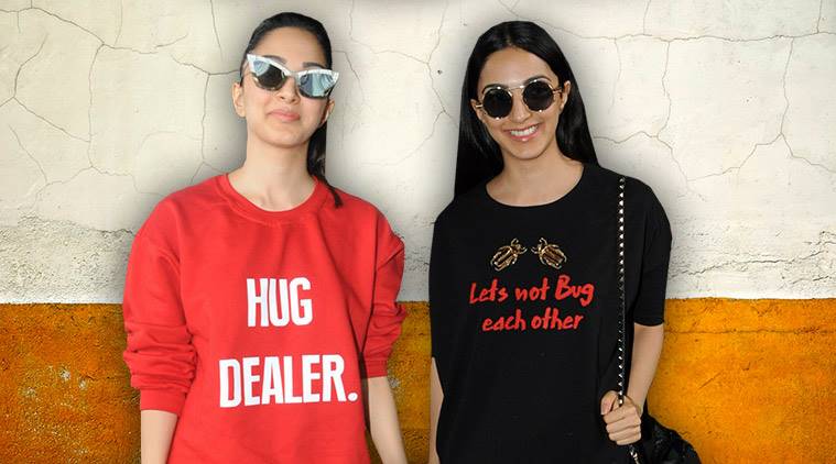 kiara advani, kiara advani latest photos, kiara advani fashion, kiara advani airport look, kiara advani airport style, kiara advani lettered tees, indian express, indian express news