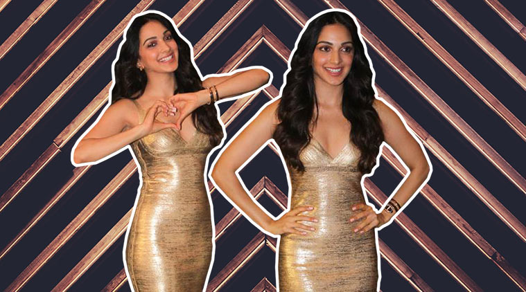 Kiara Advani dazzles in a golden Herv Lger dress at her birthday party | Fashion News - The Indian Express Kiara Advani dazzles in a golden Herv Lger dress at her birthday party | Fashion News - The Indian Express