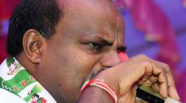 Karnataka CM H D Kumaraswamy at hisparty function Karnataka Chief Minister HD Kumaraswamy breaks down while speaking of Congress-JDS coalition govt