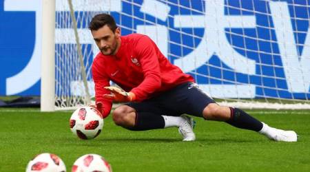 Soccer Football - World Cup - France Training - Saint Petersburg Stadium, Saint Petersburg Russia - July 9, 2018   France's Hugo Lloris during training   REUTERS/Michael Dalder