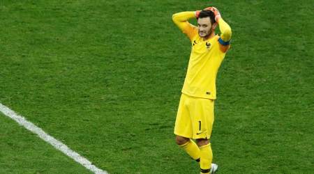 Soccer Football - World Cup - Final - France v Croatia - Luzhniki Stadium, Moscow, Russia - July 15, 2018  France's Hugo Lloris reacts after his mistake led to Croatia's Mario Mandzukic (not pictured) scoring their second goal   REUTERS/Maxim Shemetov